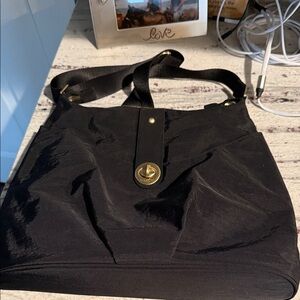 Baggallini Black Bag with Gold Turn-Lock
